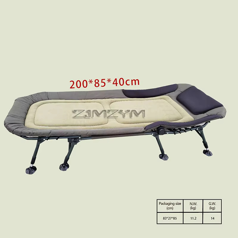 ZJMZYM Klappbett Liegestuhl mit verstellbarer Kopfstütze und ergonomischer Form für Camping und Garten - Bild 3