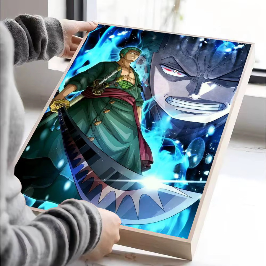 Potdemiel Roronoa Zoro One Piece Anime Poster in Weiß für deine Wanddekoration - Bild 5