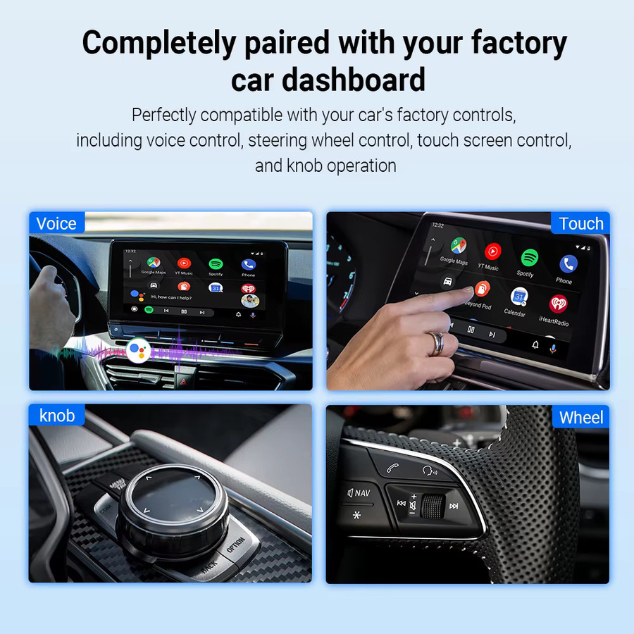 Ottocast Play2Video Pro Wireless CarPlay und Android Auto TV Box für Netflix und Spotify in Schwarz - Bild 3