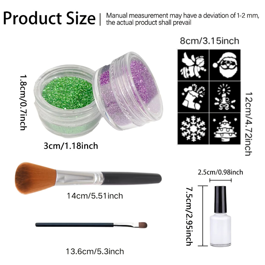 EYIR Glitzer-Tattoo-Set, 8 Farben, Unisex - Bild 6