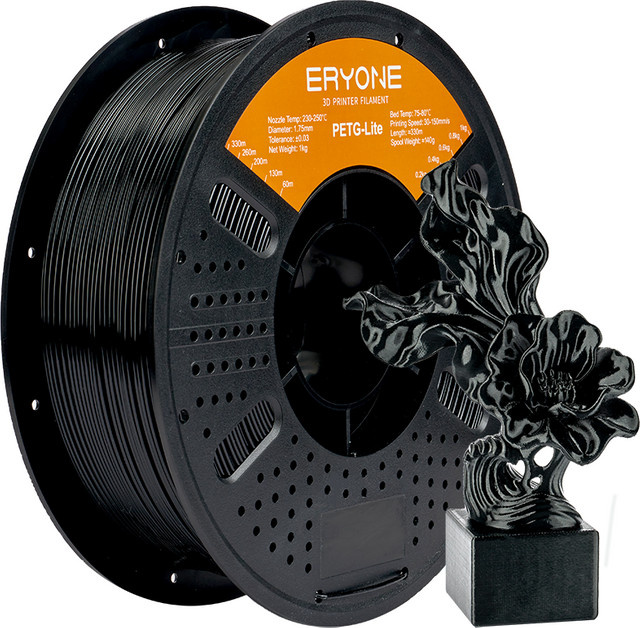 ERYONE PETG-Lite Filament 1,75mm für FDM 3D-Drucker, leichtgewichtig und zäh, 1 kg Spule - Bild 1
