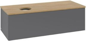 V&B Waschtischunterschrank Antao ohne Frontstruktur in Anthrazit mit Eichen-Dekor, B/T/H: 120 x 50 x 36 cm - Bild 1