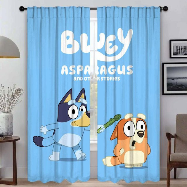 B-BlueyS Verdunkelungsvorhang 2-teiliges Set Blau, moderne Wohnzimmervorhänge aus Polyester, Breite: 50 cm, Höhe: 70 cm - Bild 1
