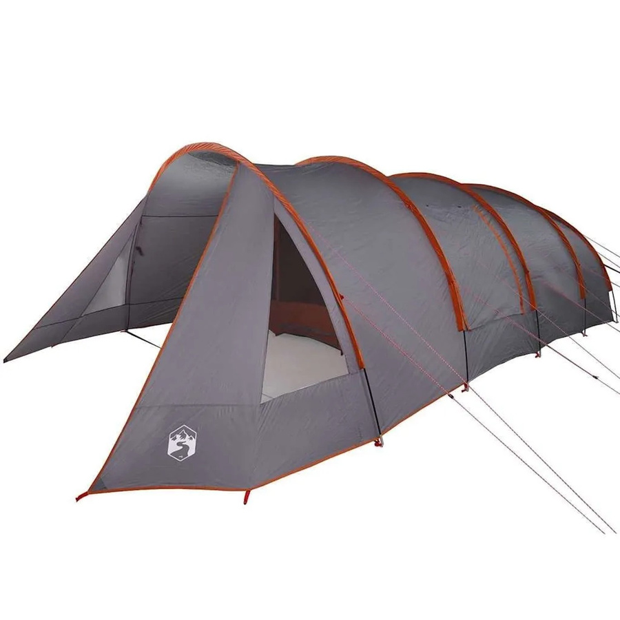 vidaXL Tunnelzelt mit Dach in Grau und Orange, B/T/H: 778 x 356 x 210 cm - Bild 2