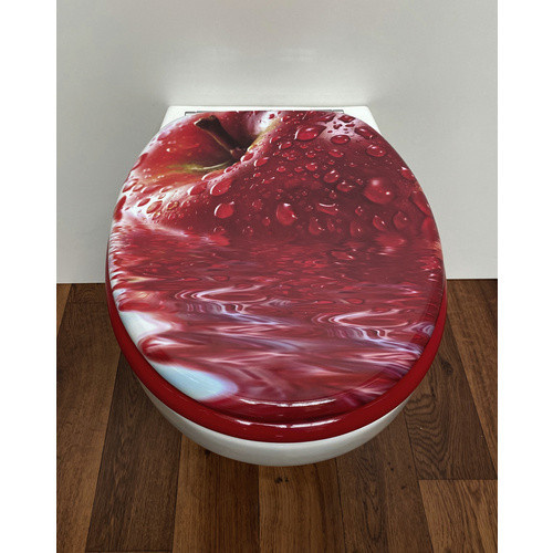ADOB WC-Sitz Roter Apfel mit Soft-Close Absenkautomatik in Ovaler Form - Bild 3