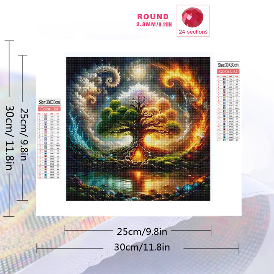 Momoart Diamant-Stickerei Landschaft DIY Mosaik Wandkunst in Multicolour - Bild 2