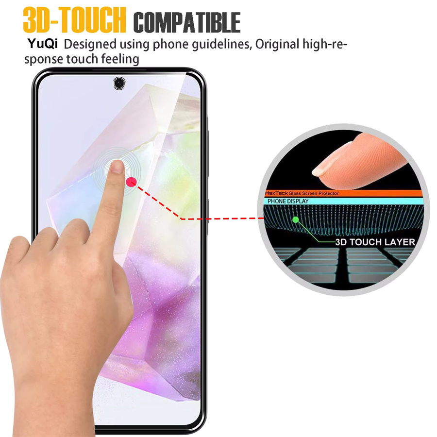 Samsung Galaxy A36 5G Displayschutzfolie aus gehärtetem Glas, transparent, 2–4 Stück - Bild 2
