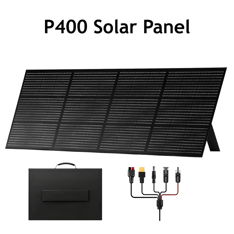 Tragbares faltbares Solarpanel 400W mit 300W Leistung für Powerstation, IP68 wasserdicht, Farbe: Schwarz - Bild 5