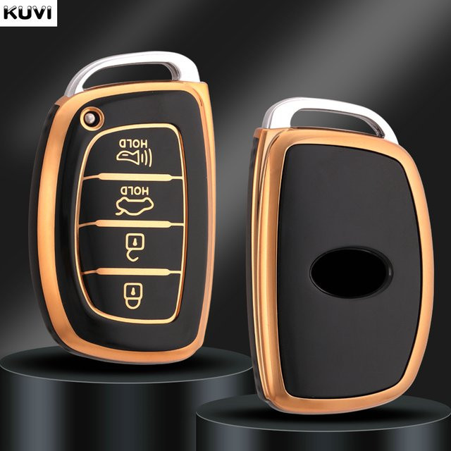 TPU Auto Smart Key Schutzhülle für 4-Tasten Hyundai Tucson Santa Fe Sonata Elantra Creta Ix35 Ix45 I10 I30 I40 - Bild 1