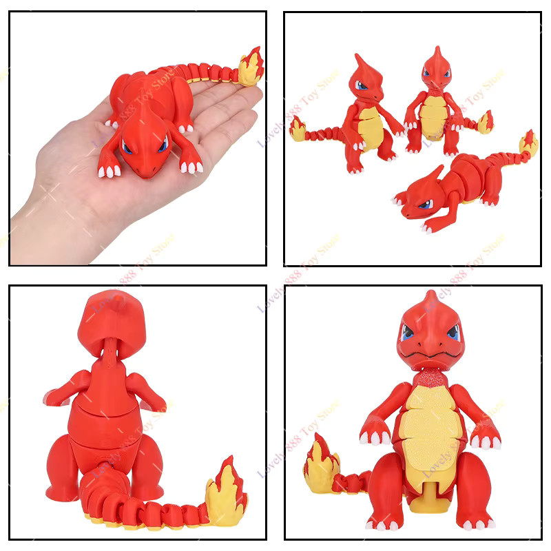 DUODUOBAO Pokémon Charmeleon Charmander Actionfigur, orange - Bild 2