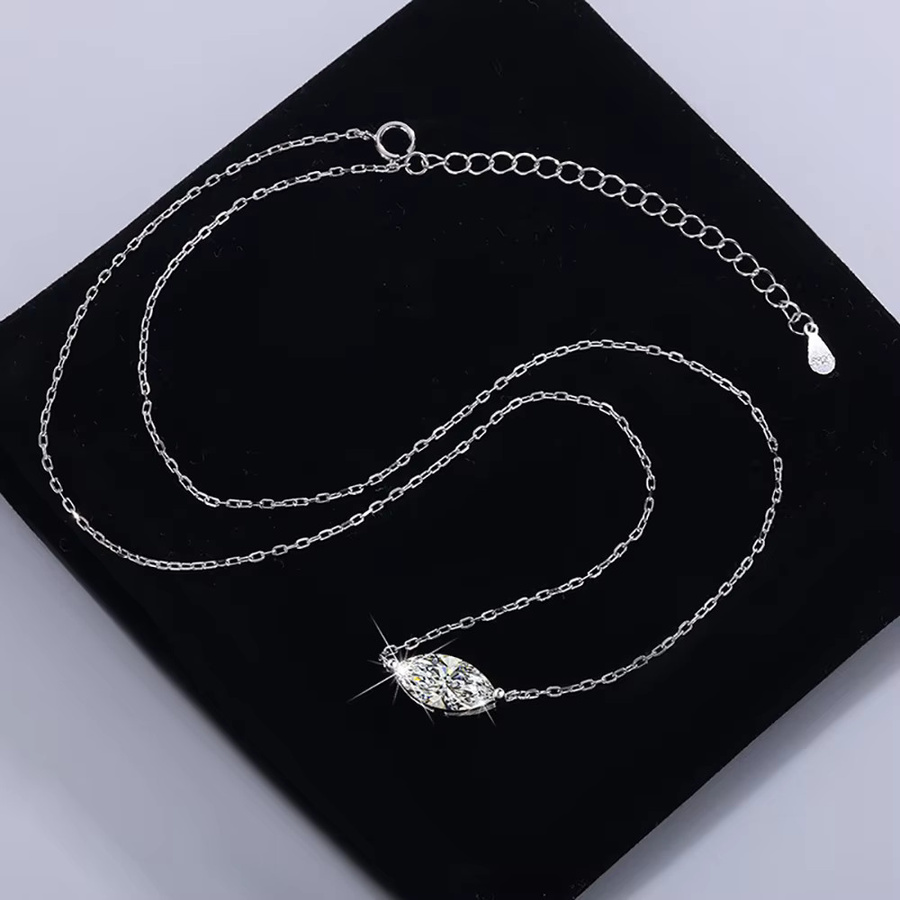 KUTPF Halskette, 925 Silber vergoldet, Moissanit-Diamant, Damen - Bild 4