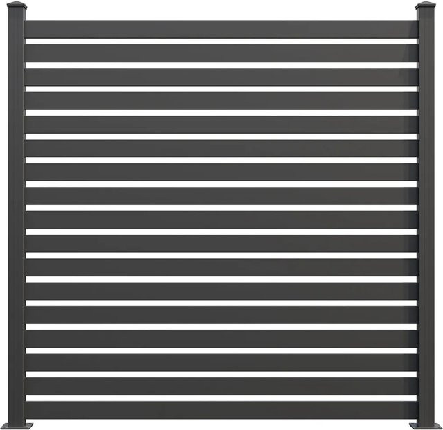 GroJa Steckzaun Lumino Edge aus Aluminium, anthrazit, B/H: 180 x 180 cm - Bild 1