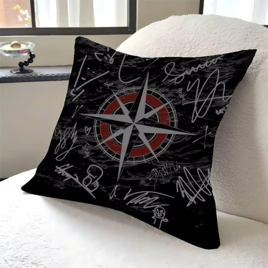 K-Pop Kissenbezug quadratisch Schwarz B/B/H: 30 x 30 x 30 cm - Bild 6