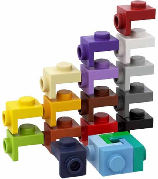 XMWL MOC 36841 Bracket 1x1-1x1 Building Block Kit, 30-teiliges Set - Bild 1