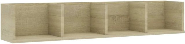 vidaXL CD-Wandregal Sonoma-Eiche aus Holzwerkstoff, Breite: 100 cm, Tiefe: 18 cm, Höhe: 18 cm - Bild 1