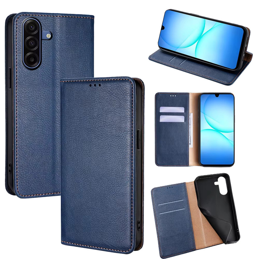 Magnetische Business Flip-Cover Ledertasche für Samsung Galaxy S25 Ultra, S25 FE Plus, S25 Edge, A56, A36, A26, A17, A07 in Schwarz oder Blau - Bild 2
