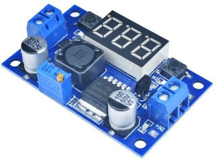 Aideepen LM2596 DC-Abwärtswandler Spannungsregler mit LED-Display Voltmeter in Blau - Bild 1