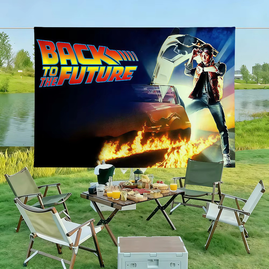 Warner Bros. Zurück in die Zukunft Flagge Wandkunst Dekoration Multicolor B: 60 cm, H: 40 cm - Bild 4