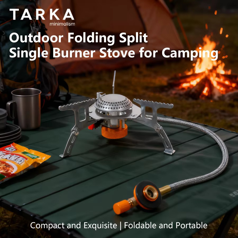 TARKA Backpacking-Gasbrenner Campingkocher mit Adapter und Aufbewahrungsbox - Bild 2