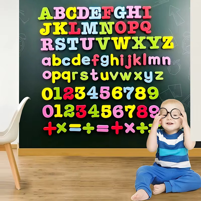 mognot Magnetischer Aufkleber, Buchstaben, Zahlen, Alphabet 123, Kunststoff - Bild 3