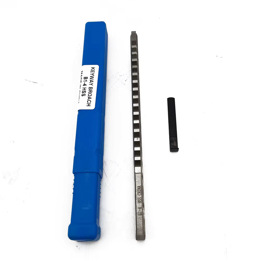 XMSJ Keilnuträumnadeln B1 Typ Push-Typ aus HSS in Silber für CNC-Werkzeugmaschinen, 4 mm - Bild 2