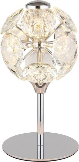 Globo Lighting Tischleuchte Chrom und Transparent aus Metall und Glas, Höhe: 26,5 cm, Durchmesser: 15 cm - Bild 1