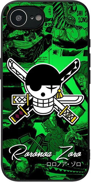 Samsung Galaxy Handyhülle mit One Piece Motiv Zoro Luffy Tony Chopper in Grün - Bild 1