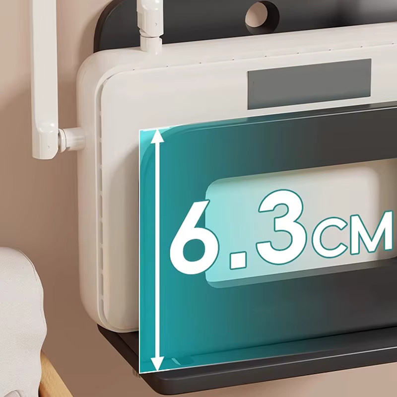WHPHous Verstellbare Wandhalterung für Router, Modem, TV-Box und Mediaplayer in Schwarz - Bild 4