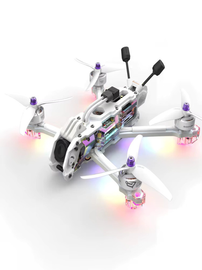 SpeedyBee Mario 5 Rahmen-Kit in Weiß, kompatibel mit O4/O4 PRO, inklusive Motoren und LED-Armen - Bild 3