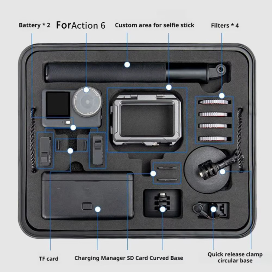 DJI Action6 wasserdichte und sturzsichere Aufbewahrungsbox in Schwarz - Bild 5