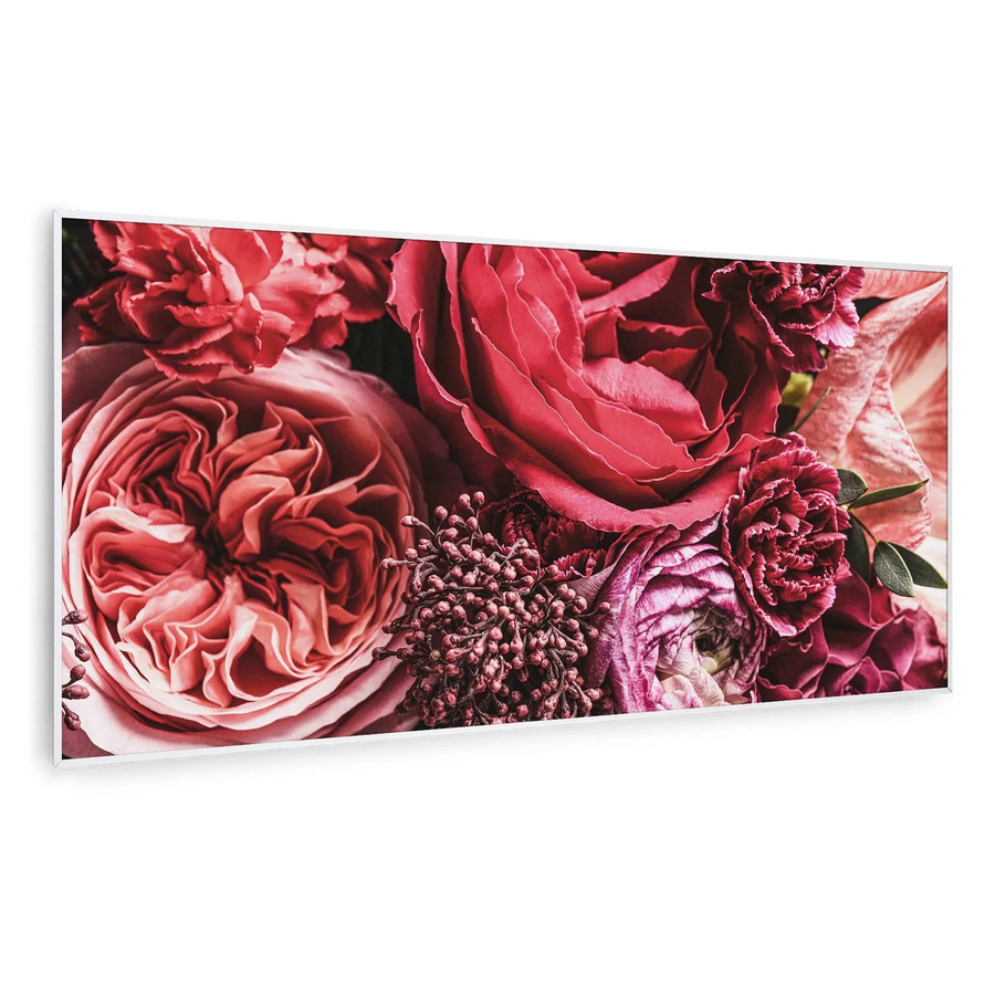 Klarstein Wonderwall Air Art Smart Infrarotheizung mit App-Steuerung und Blumenmotiv in Weiß, B: 120 cm, H: 60 cm, 700 W - Bild 2