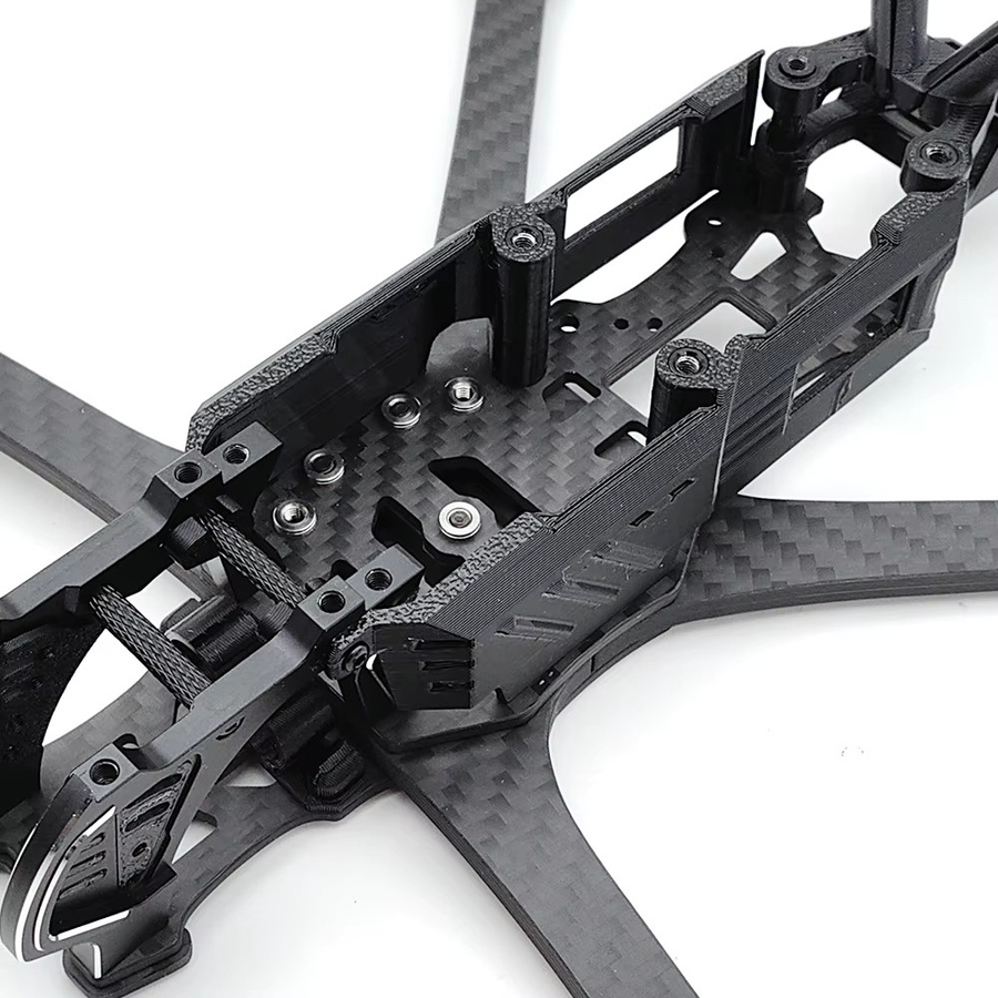 PhiSital Flight Control Seitenschutzgehäuse für GEPRC MARK5 FPV-Drohnenrahmen, TPU-Schutzplatte, Schwarz - Bild 4