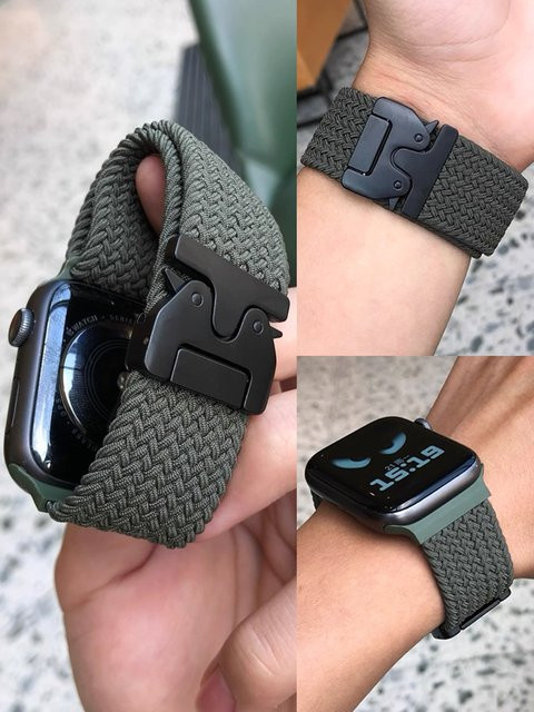LCAPLE Uhrenarmband Textil/NATO, Schwarz, Unisex - Bild 1