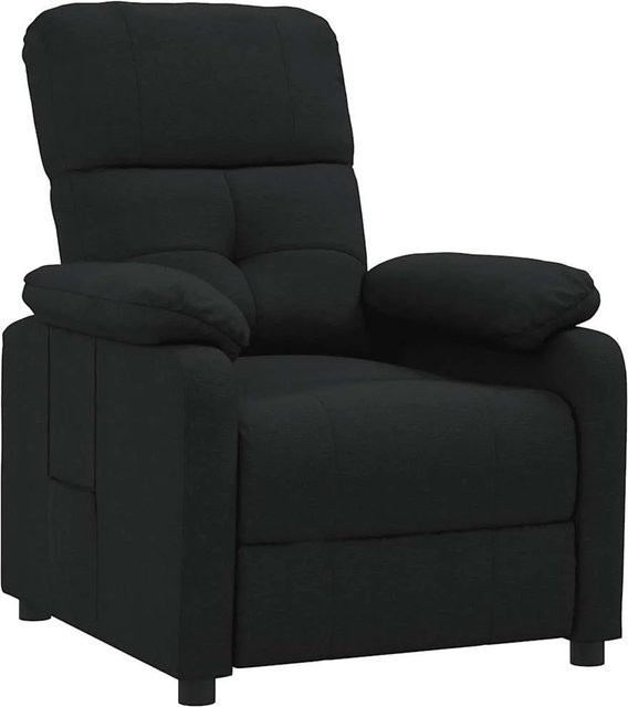 vidaXL Relaxsessel in Schwarz aus Stoff mit Armlehnen und verstellbarer Rückenlehne - Bild 1