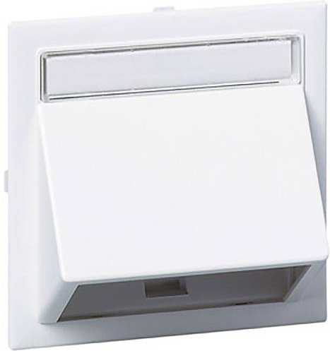 Schneider Electric Rahmen mit Beschriftungsfeld und Frontabdeckung, Weiß - Bild 1