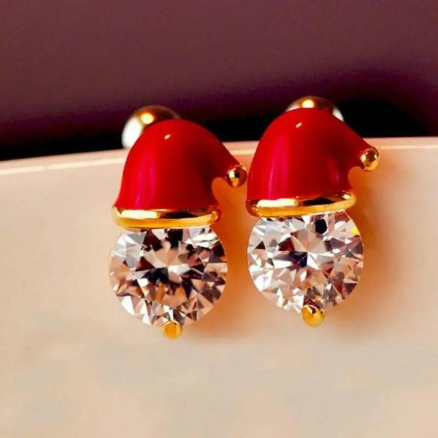 YIRAN Jewelry Ohrstecker, Zirkonia, Damen, rot - Bild 1