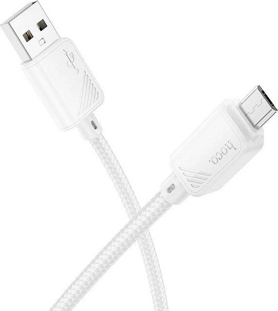 HOCO X113 Daten- und Ladekabel USB-A auf microUSB, 18W, 1m, Weiß - Bild 1