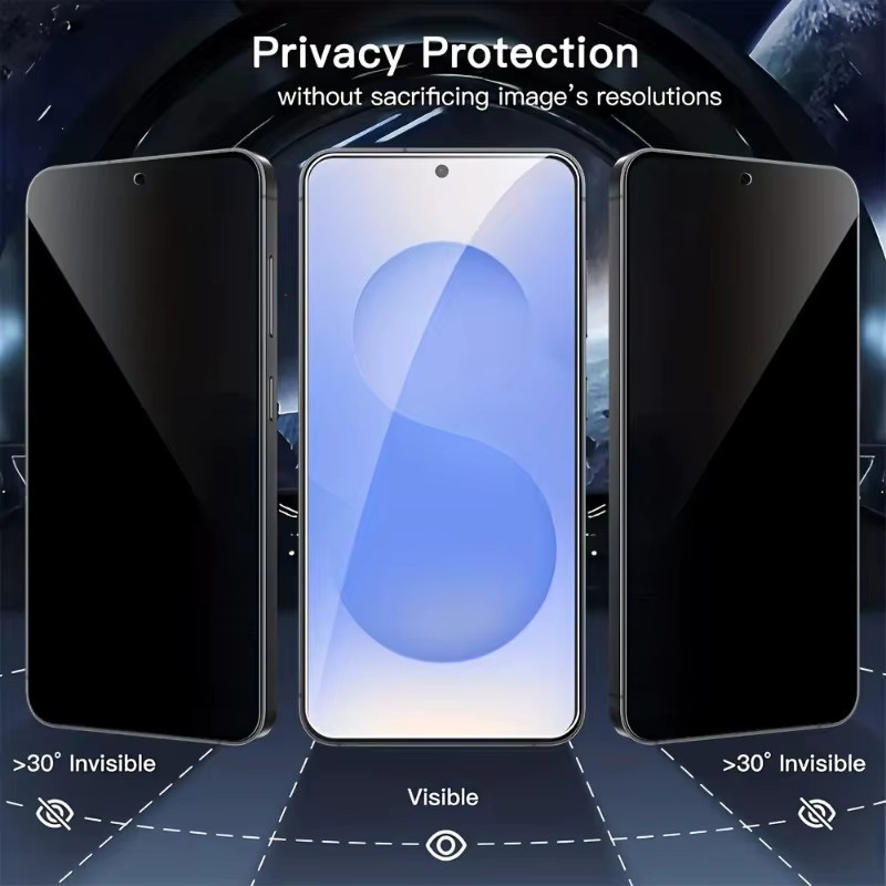 2 Stück Anti-Spy Displayschutzfolie aus gehärtetem Glas für Samsung Galaxy S26 S25 S24 S23 S22 S21 Ultra Plus FE Edge mit vollständiger Abdeckung - Bild 2