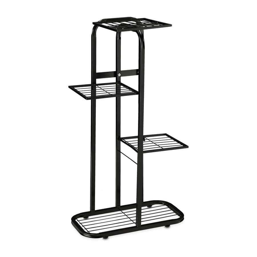 Relaxdays Blumentreppe aus Stahl in Schwarz mit 4 Etagen, Höhe: 81 cm, Breite: 44 cm, Tiefe: 24,5 cm - Bild 2