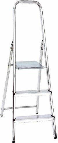 Alpfa 800867 Aluminium Stufen-Stehleiter in Silber mit einer maximalen Arbeitshöhe von 2,36 m - Bild 1