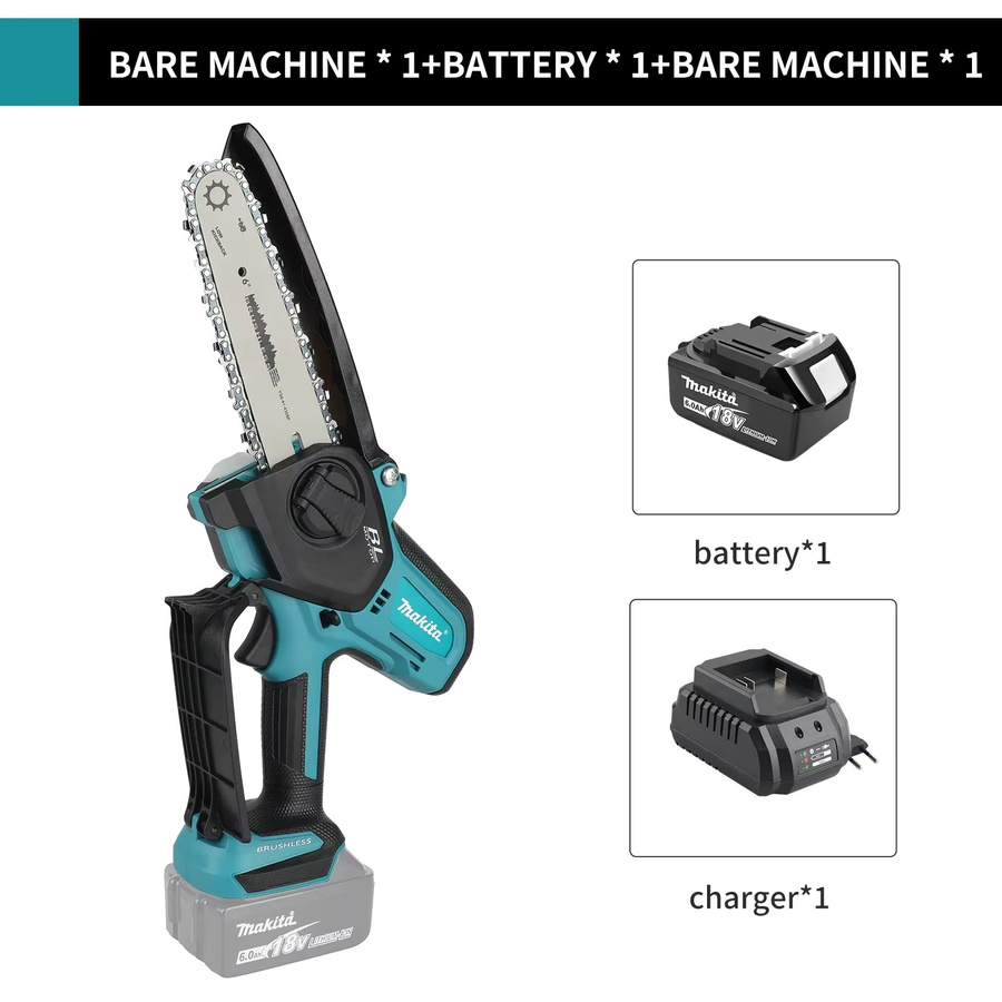 Makita 18V Akku-Kettensäge mit 6 Zoll Schiene und Sicherheitsverriegelung für die Holzbearbeitung - Bild 7