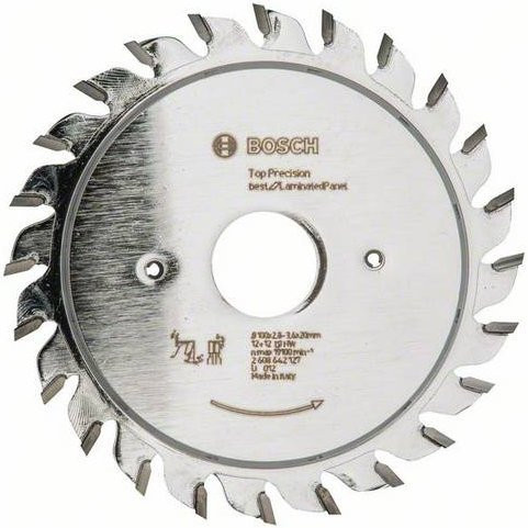 Bosch Top Precision Vorritzsägeblatt für Holz, Carbide Tipped, Farbe: Silber, Durchmesser: 100 mm, Bohrung: 20 mm, Dicke: 3,6 mm - Bild 1
