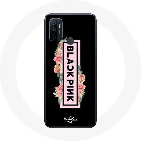 MANIACASE Handyhülle für Oppo A53 mit Blackpink K-Pop Logo in Schwarz und Rosa - Bild 1