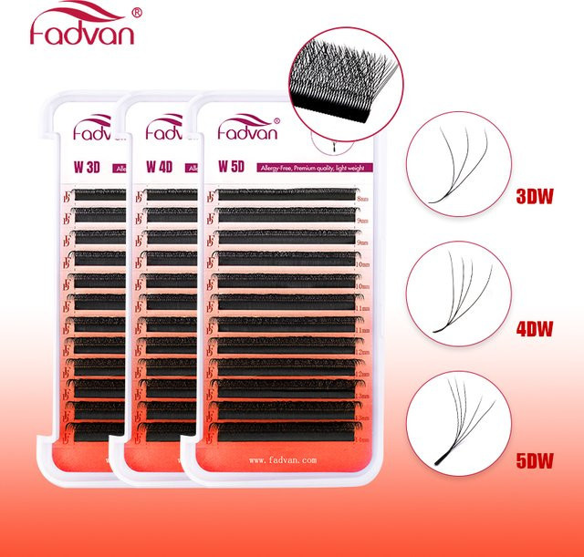 FADVAN W-Form Wimpernverlängerung, Black, Faux Mink - Bild 1