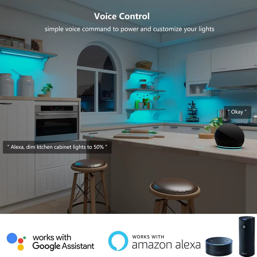 YSRSAI Zigbee 3.0 Smart LED RGB Controller für Unterbauleuchten, dimmbar, Multicolor, kompatibel mit Alexa, ideal für Küche, Schlafzimmer und Kleiderschrank - Bild 3