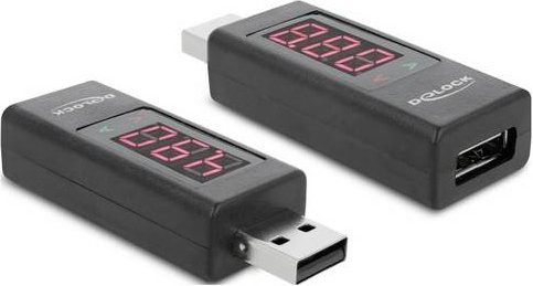 Delock USB-A Adapter mit 1x USB-A Stecker und 1x USB-A Buchse in Schwarz 65569 - Bild 1