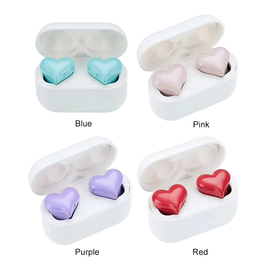 APWIKOGER Heartbuds Kabellose In-Ear Kopfhörer mit Hi-Fi-Stereo und Geräuschunterdrückung in Purple - Bild 2