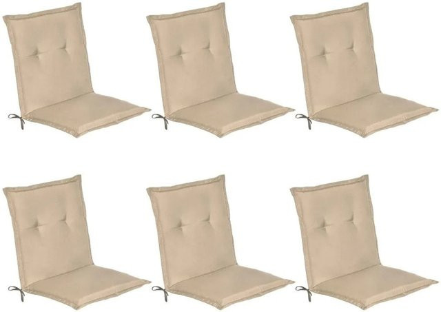 Beautissu Loft NL Niederlehner Liegeinsel Set in Natur/Beige, 6-teilig, B/T/H: 100 x 50 x 6 cm - Bild 1