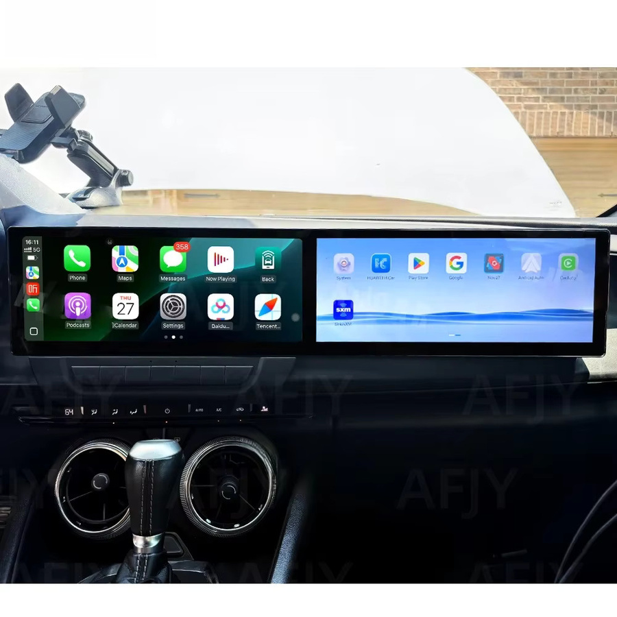 YANFU Dual Bildschirm Multimedia Player für Chevrolet Camaro 2016 - 2025 mit 12,3 Zoll Display, Android 13,0, Carplay, GPS Navigation und Stereo Kopf Einheit in Schwarz - Bild 4