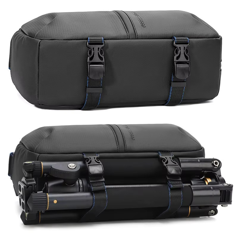 Multifunktionale DSLR-Kameratasche von JINNUOLANG als tragbare Einschulter-Umhängetasche und geräumige Casual-Reisetasche in Schwarz oder Grau - Bild 4